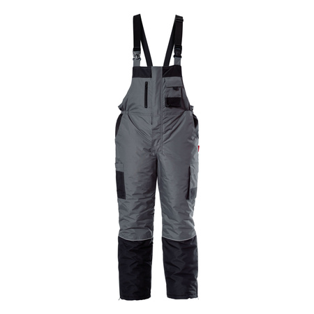 Spodnie na szelkach ocieplane szare 2XL
