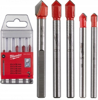 Zestaw 5 wierteł do szkła/płytek Milwaukee