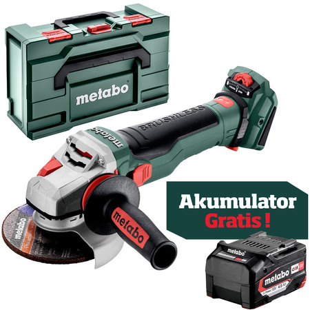 Akumulatorowa szlifierka kątowa Metabo WVB 18 LT BL 11-125 Quick (613057840)