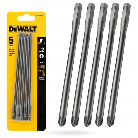 Długie bity PH2 153mm 5szt. do DCF620 DeWALT DT20425