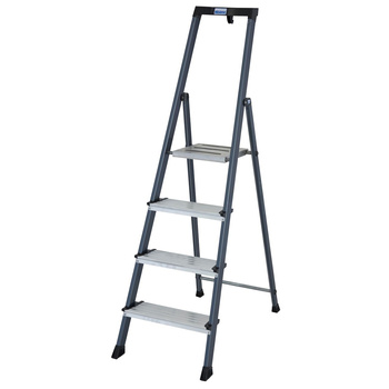 Drabina wolnostojąca ze stopniami anodowana Securo KRAUSE Monto 2,85m 1x4