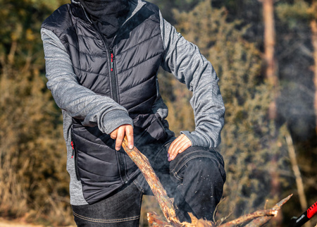 Bluza ocieplana pikowana Lahti Pro szara, rozmiar L