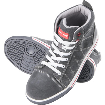Trzewiki robocze zamszowe z podnoskiem stalowym SB SRA Lahti Pro szaro-czerwone, rozmiar 40