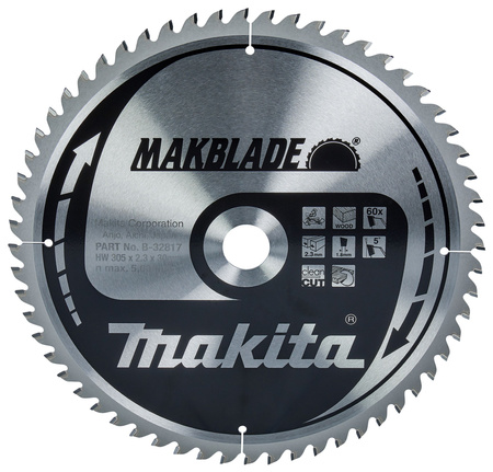 Tarcza tnąca Makita B-32817 do drewna 305x30mm 60Z