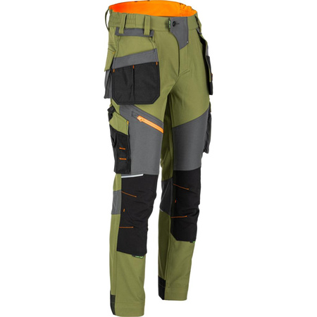 Spodnie robocze do pasa Stretch Lahti Pro zielone, rozmiar 2XL