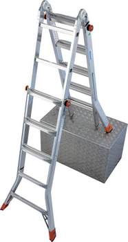 Drabina przegubowa teleskopowa ze stopniami TeleMatic KRAUSE Monto 6,05m 4x5
