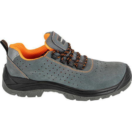 Półbuty robocze zamszowe z podnoskiem kompozytowym S1P SRC Lahti Pro szaro-pomarańczowe, rozmiar 41