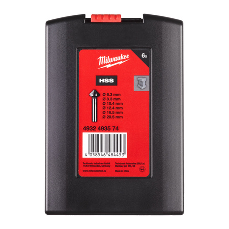 Zestaw pogłębiaczy stożkowych HSS 6szt. Milwaukee 4932493574