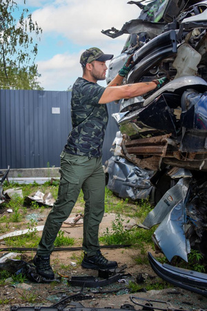Półbuty robocze wodoodporne S2 SRC podnosek kompozytowy Lahti Pro moro, rozmiar 47