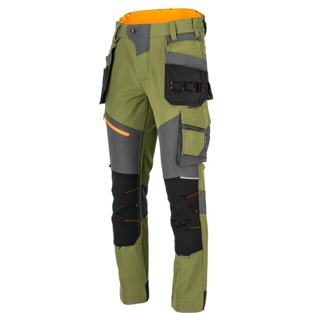 Spodnie robocze do pasa Stretch Lahti Pro zielone, rozmiar 2XL