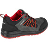Półbuty robocze zamszowe z podnoskiem kompozytowym ESD S1 SRC Lahti Pro grafitowo-czerwone, rozmiar 46