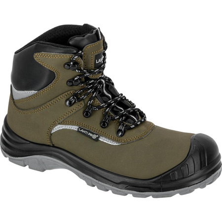 Trzewiki robocze nubukowe SRC S3 Lahti Pro zielono - czarne, rozmiar 39