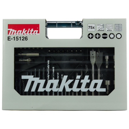 Zestaw wierteł i bitów 75szt. Makita E-15126