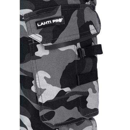 Spodnie bojówki Slim Fit Lahti Pro moro, rozmiar XL