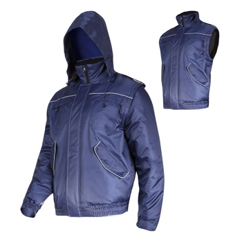 Kurtka ocieplana odpinany rękaw granatowa  L