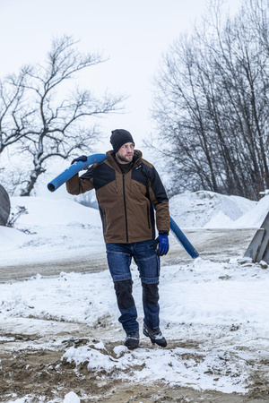 Kurtka zimowa 3w1 ocieplana odpinana podpinka Lahti Pro brązowo-czarna, rozmiar M
