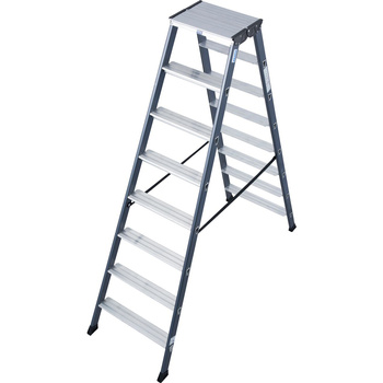 Drabina dwustronna ze stopniami, anodowana SePro D KRAUSE Monto 3,30m 2x8