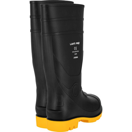 Kalosze ochronne wysokie bez podnoska Lahti Pro czarne, rozmiar 46
