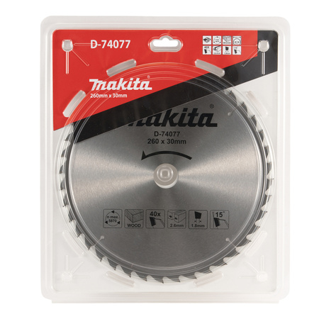Tarcza do drewna Economy 260x30mm Makita D-74077