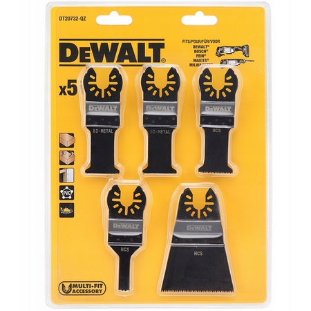 Zestaw 5 brzeszczotków do narzędzi wielofunkcyjnych Dewalt DT20732