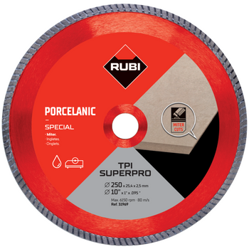 Tarcza diamentowa Rubi TPI 250 Superpro do ukosowania