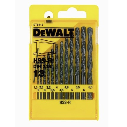 Zestaw wierteł do metalu 13szt. HSS-R DeWALT DT5912
