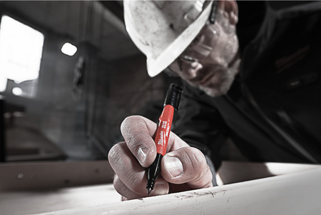 Marker budowlany czarny cienki Milwaukee 48223100