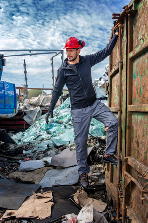 Półbuty robocze S1P SRC podnosek stalowy Lahti Pro czarno-pomarańczowe, rozmiar 47