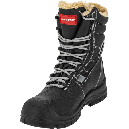 Trzewiki robocze ocieplane skóra wysokie S3 Lahti Pro czarne, rozmiar 44