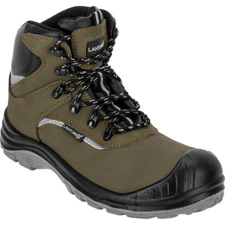 Trzewiki robocze nubukowe SRC S3 Lahti Pro zielono - czarne, rozmiar 46