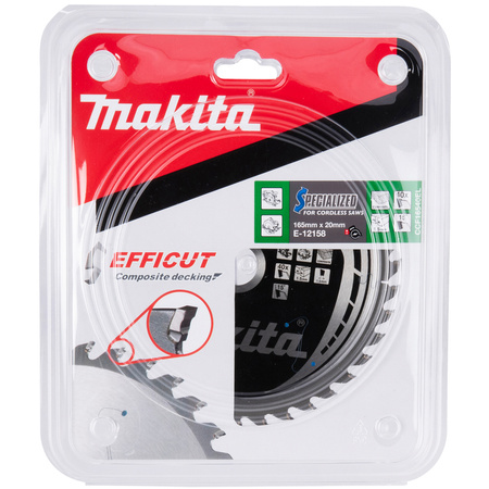 Tarcza do cięcia płyt MDF 165x20mm 40Z EFFICUT Makita E-12158