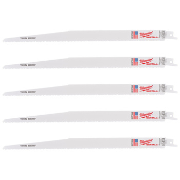 Brzeszczot uniwersalny THIN KERF, Bi-metal, Co, 300 mm 8/12 TPI (5 szt.) Milwaukee 48005094