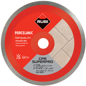 Tarcza diamentowa Rubi CPR 115 Superpro do gresu porcelanowego
