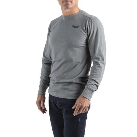 Koszulka t-shirt z długim rękawem szara HT LS GR M Milwaukee 4932492989