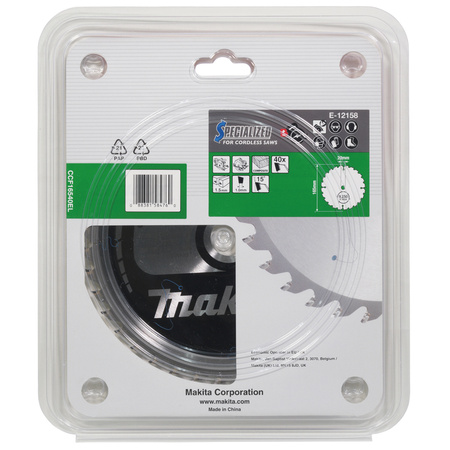 Tarcza do cięcia płyt MDF 165x20mm 40Z EFFICUT Makita E-12158