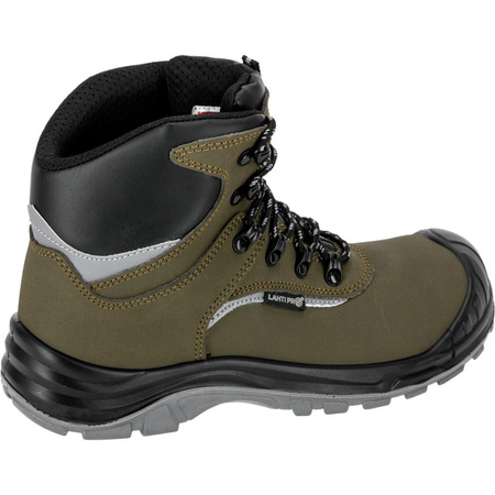 Trzewiki robocze nubukowe SRC S3 Lahti Pro zielono - czarne, rozmiar 41