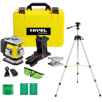 Laser krzyżowy Nivel System CL4G z zieloną wiązką + Statyw SJJ-M1