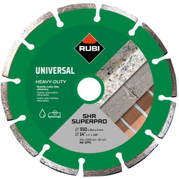 Tarcza diamentowa Rubi SHR 350 Pro do materiałów budowlanych