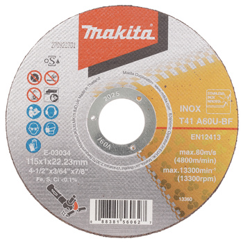 Tarcza tnąca do metalu 115x1.0x22.23mm Makita E-03034