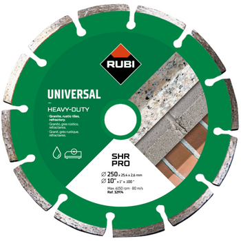 Tarcza diamentowa Rubi SHR 250 Pro do materiałów budowlanych