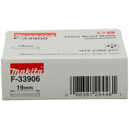 Gwoździe szpilki 16GA 19mm do gwoździarki DBN600 2000szt. Makita F-33906