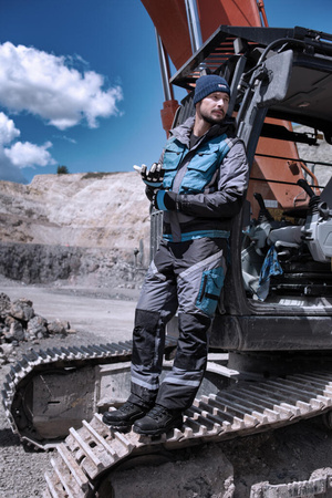 Kurtka zimowa ocieplana z odblaskami 2w1 odpinane rękawy bezrękawnik Lahti Pro, rozmiar M