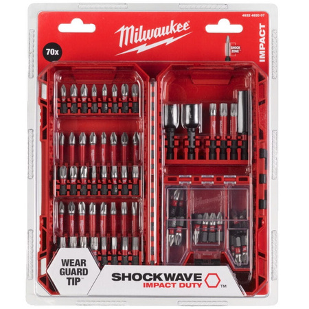 Zestaw bitów udarowych 70 elementów SHOCKWAVE IMPACT Milwaukee 4932492007