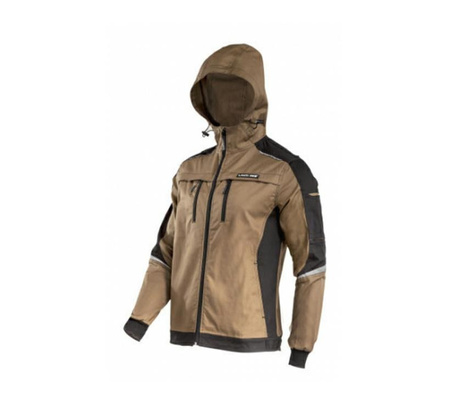 Bluza robocza Slim-Fit z kapturem Lahti Pro brązowa, rozmiar XL
