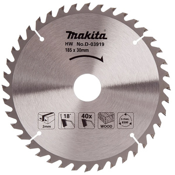 Tarcza do cięcia drewna 185x30 40 zębów Makita D-03919