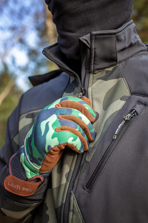 Kurtka SoftShell z kapturem Lahti Pro moro, rozmiar L