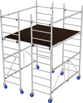 Aluminiowe rusztowanie jezdne z szeroką platformą ProTec XS-P KRAUSE Monto 3,70m