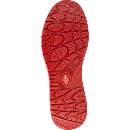 Półbuty robocze zamszowe z podnoskiem kompozytowym ESD S1 SRC Lahti Pro grafitowo-czerwone, rozmiar 46