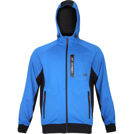 Bluza z kapturem na suwak Lahti Pro niebieska, rozmiar 3XL