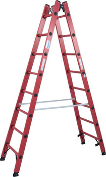 Drabina dwustronna ze szczeblami z tworzywa sztucznego KRAUSE Stabilo 3,55m 2x8